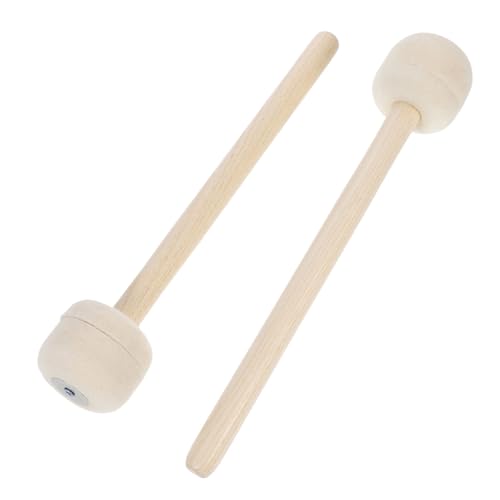 SWOOMEY 2個 ウールフェルトのドラムハンマー フェルトドラムスティック ドラムキックペダル パーカッションスティック フェルトマレットドラムスティック ベビードラムスティック 羊毛フェルト