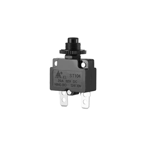 KAMIER 20A Circuit Reset Button Power Switch Replacement for Razor E200 E200S RX200 E300 E325 E300S E175 E150 E100 E90 Electric Scooter Espark E-Scooter Circuit Breaker Switch-ST104 20A 32V DC Parts