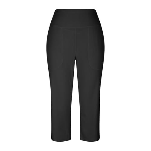 Leggings de lana para mujer, leggings chinos para mujer, color gris oscuro, pantalones de gimnasio para exteriores, a rayas, talla 16, Negro, M - imagen 6
