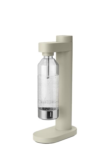 Stelton Brus Wassersprudler mit Flasche, Premium Carbonator für Wasser mit CO2 - Einstellbare Sprudelstärke - Skandinavi...