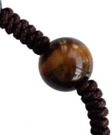 Sine Cera Tiger Eye & Jujube Wood Adjustable 8mm Rosary Bracelet - Image 5