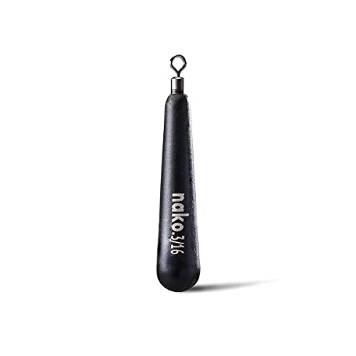 Nako. 97% Density Tungsten Free Rig Skinny Drop Shot Weights | 10 Pack | Round Eye Free Rig Weights (3/16 Oz - 10 Pack) #TOP3