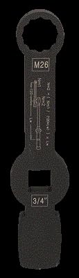 KS Tools 3/4’ Schlag-Zwölfkant-Schlüssel mit 2 Schlagflächen, 26mm