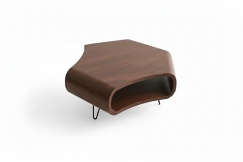 Image of Sheeshsam Wooden Center Coffee Table - Solid Wooden Coffee Table for Living Room - Tea Table Teapoy Center Piece for Home Sofa Center Table for Living Room (Walnut, Jose)