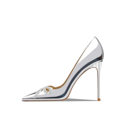 Image of Women's Pointed Toe Shallow Stiletto Heels 4.7 Inch Pumps Wedding Party Banquet Shoes