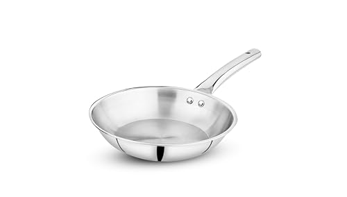 Image of Pigeon Trinity Triply Stainless Steel 4 Pc Cookware Set - Triply Kadai 2100ml with Common Lid | Fry Pan 1200ml | Saucepan 1700ml | ISI Certified.