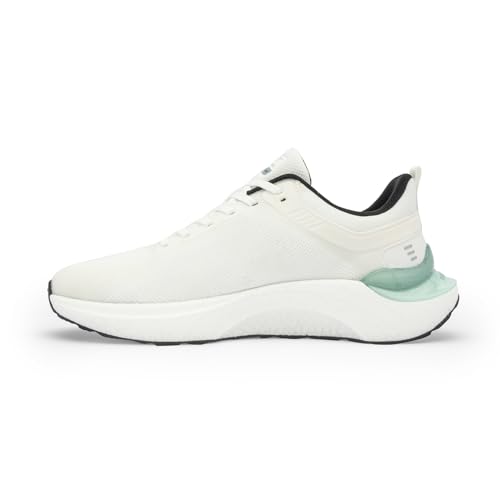 Image of Red Tape Men's Sneakers White Black Mesh Round Toe Lace-Up Easy Movement