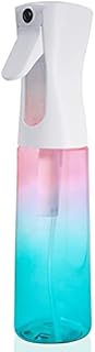 Hair Spray Bottles Continuous Mist Spray Bottle for Hair 10oz 300ml Refillable Empty Plastic Fine Mist Spraying Bottle for Curly Hair Gradient Pink Blue Mister Hair Styling Cleaning Plants Misting