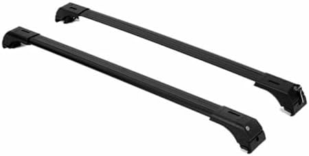 Bars Luggage Carrier Black Aluminum 2 Pcs Lock Mounting Hardware