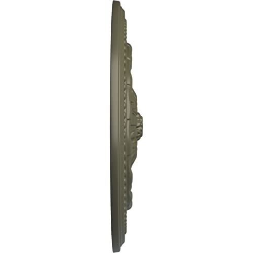 Image of Ekena Millwork CM15CHPTF 15-3 /4 inch x 1-7 /8 inch Chester Ceiling Medallion, Painted Turtle