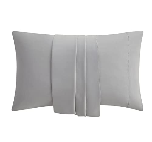 Empyrean Bedding Pillow Case – King Size Pillow Cases 2, Soft Microfiber King Pillow Cases 2, Ultra Cooling, Stain, Fade Resistant King Pillowcases, Envelope Enclosure King Pillow Case Silver #TOP3