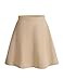 KEREDA Girls Uniform Skirts with Undershorts Casual High Waist Stretchy A-Line Skirts Soft Skorts Fashion Clothes Khaki 7-8 Years