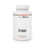 GymBeam Integratore Ferro Vegano - Sostiene la Formazione dei Globuli Rossi, il Metabolismo Energetico, le Funzioni Cognitive e il Sistema Immunitario - Riduce Affaticamento, in Pratiche Capsule