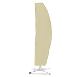 Bestine Funda para Parasol, Cubierta Sombrilla para Exteriores, Protector Sombrilla Resistente al Agua y Viento, Anti-arañazos, Cordón Ajustable, Protección UV