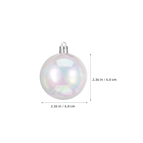 Housoutil Christmas Iridescent Baubles, 18PCS Christmas Ball Ornaments, Plastic Iridescent Ornaments Balls - Image 3