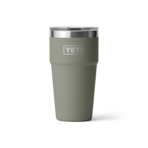 Image of YETI Rambler 20 oz Stackable Tumbler, Stainless Steel, Vacuum Insulated with MagSlider Lid