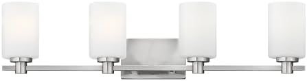 Hinkley Karlie Transitional Four Light Bathroom Vanity Fixture, Brushed Nickel