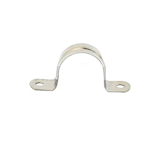MACHSWON Pipe Strap Clamp 80mm 304 Stainless Steel Pipe Clips U Shaped Pipe Straps Saddle Clip Two Hole Tube Strap Tension Clips U-Tube Ring Hose Clamp