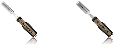 Spec Ops Tools Juego de cinceles de madera, cuchillas de 1 y 3/4 pulgadas, hoja de acero de alto carbono, agarre absorbente de golpes, 3% donado a