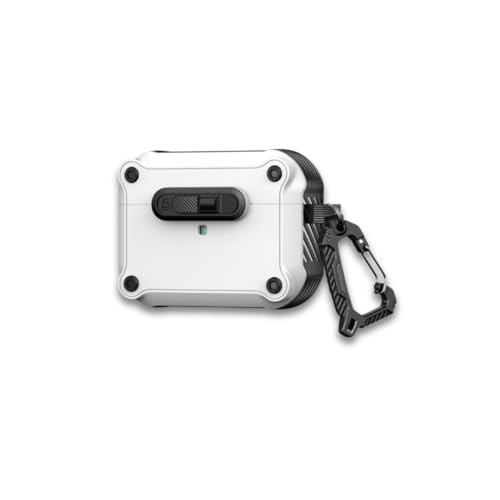 capa case armor compativel com Airpods pro apple e USB-C estojo Premium 1ª,2ª 3ª Geração proteçao militar 360,suporta carregamento inalambrico Mag-Safe (Airpod Pro 2,3 Geraçao Branco)