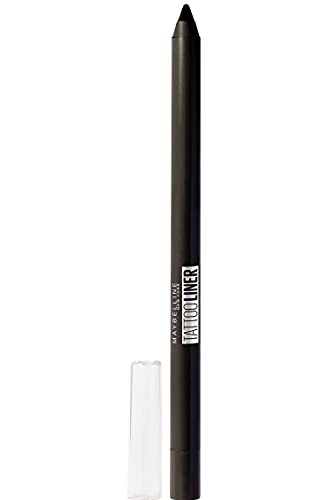Maybelline Gel Pencil Liner, Tattoo Eye Liner Quick Drying Eyeliner, Waterproof & Smudge-Proof – Semi-Permanent Tattoo, Long-Lasting Sharpenable with Built-in Sharpener, Shade: Deep Onyx