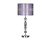 Signature Design by Ashley L801524 Nyssa Table Lamp with Drum Shade, 11.0" x 11.0" x 23.75", Purple and Silver Finish