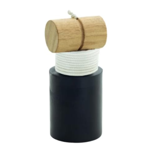 Prumo de PVC Maciço Emborrachado Preto 300g Thompson