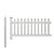 3ft H x 6ft W (1 Panel + 1 Post) No Dig Zippity Newport Fence Kit, White Vinyl Picket Fence, Easy Install Outdoor Fence for Backyard or Patio, DIY Decorative Fencing, ZP19002
