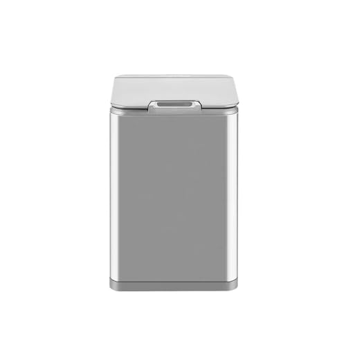Cubo de basura con sensor automático e impermeable de acero inoxidable para inodoro