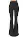 Herose Tall Womens Plain Soft Bell Bottom Leggings XL Black