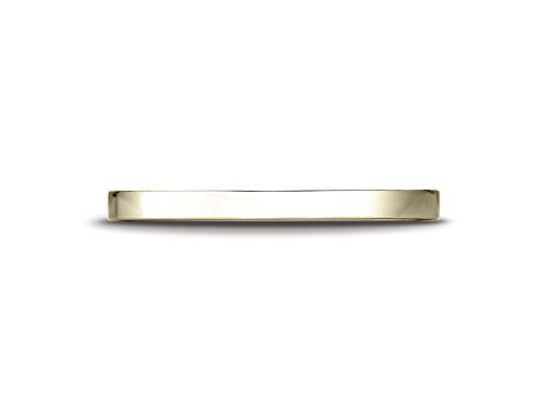14K Gold 2.0Mm Traditional Flat Wedding Band/Ring Size 10 #TOP4
