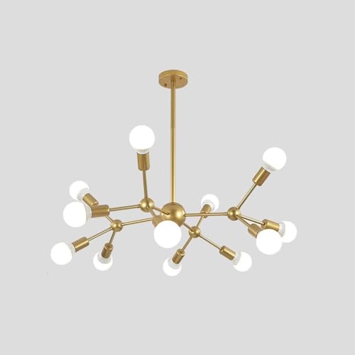 Lustre moderne 9 lumières métal suspension rétro industrielle plafonnier