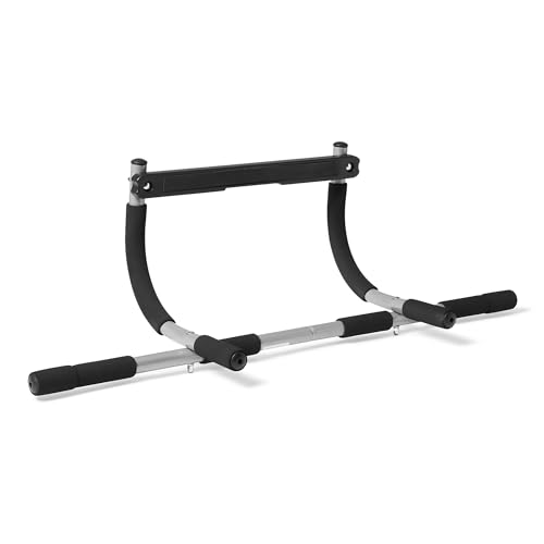 Amazon Basics Multi-Grip Doorway Pull Up Bar, 440 lbs Capacity, Silver