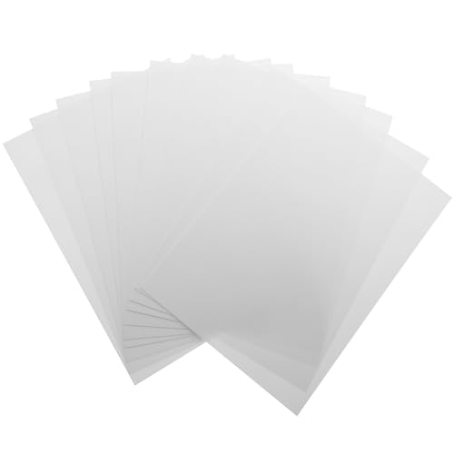 iplusmile 10 Feuilles de Plastique Pp Blanc A4 10pcs, Panneau Rigide Ignifuge et Imperméable, pour Loisirs Créatifs et Encadrement Tableau