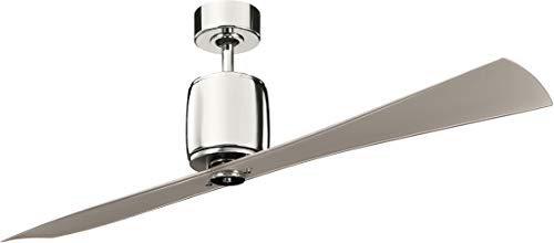 Kichler 300160PN, Ferron Polished Nickel 60\" Ceiling Fan with Remote Control