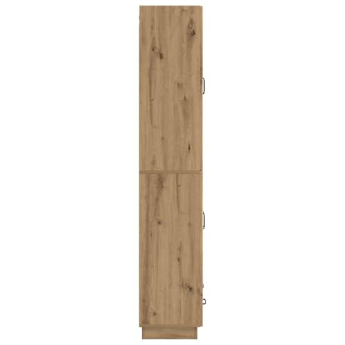 Armario multiusos con 4 puertas estilo roble escandinavo 7