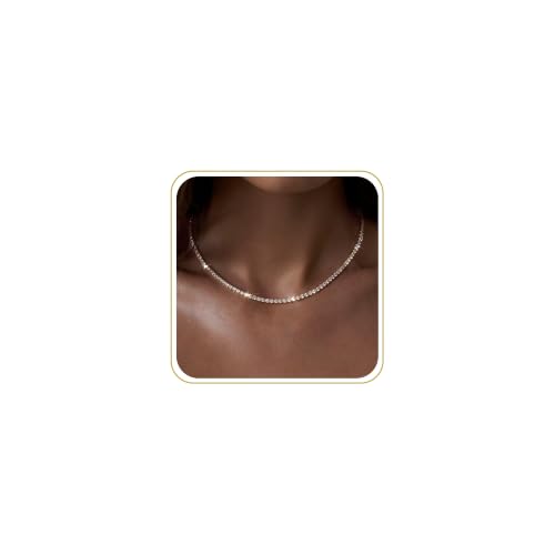 Image of Tewiky Layered Necklaces for Women 14k Gold Plated Chain Necklace Set