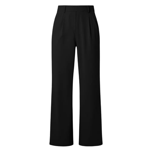 Womens High Waisted Dress Pants Baggy Stretchy Straight Wide Leg Trousers - image 9