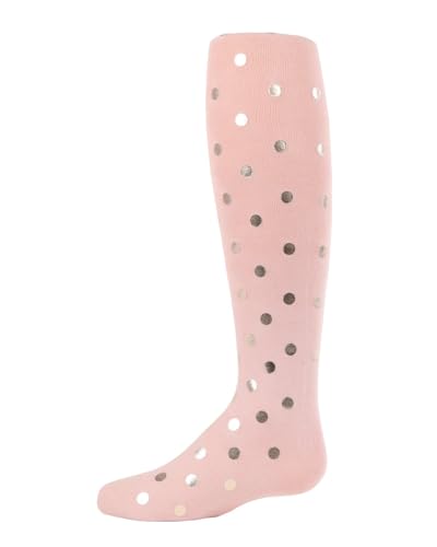 MeMoi Metallic Polka Dot Cotton Blend Girls Tights2