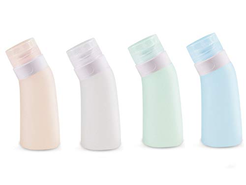 Set di 4 bottiglie da viaggio in silicone da 90 ml...