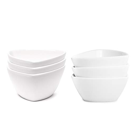 THE CHEF COLLECTION Cuenco de Wonder para salsa y m�s (juego de 6) peque�o Porcelana blanca 8,9x8,6x4,2 cm
