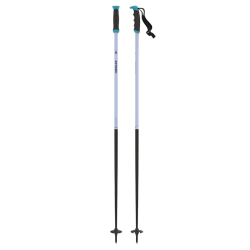 ATOMIC REDSTER X Skistöcke I Größe 125 I Ski-Stöcke mit ergonomischem Griff & 60 mm Pistenteller I Robuste Ski-Poles aus hochwertigem Aluminium I Skistock mit Verstellbarer Schlaufe