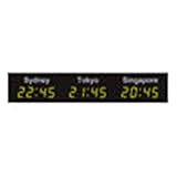 Temporizzatore da palestra, LED Digital Multi Time Zone City Adesivi Orologio da parete World Clock for Office Home Decor(5)