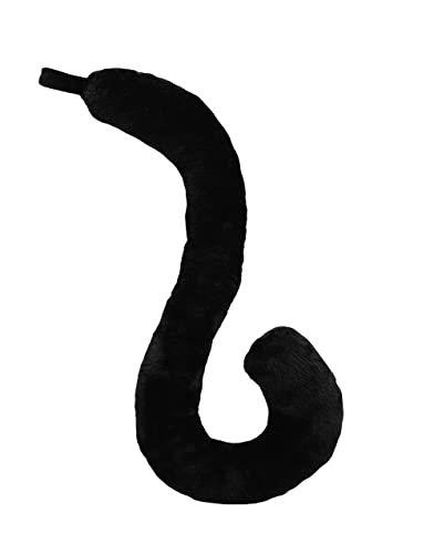 Nicky Bigs Novelties Large Adult Oversized Long Black Kitty Cat Tail Mouse Animal Tail Bendable Cosplay Panther Costume Accessory