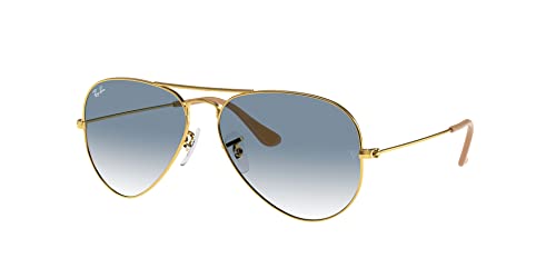 Óculos de Sol Ray-Ban Aviator 0RB3025L 001/3F Tam 58 / Ouro - Lentes Azul Gradiente