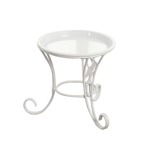 Soporte para plantas de metal, 13,5 x 13,5 x 13,5 x 13 cm, taburete de metal , banco de flores para interiores, taburete para flores, exterior, resistente a la intemperie, soporte para plantas