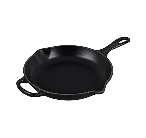 LE CREUSET Skillet Signature en Fonte Émaillée, Rond, 23 cm, 1,93 kg, Noir Mat, 20182230000422