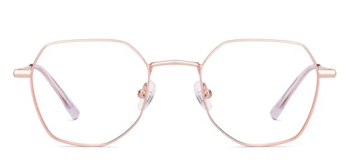 LENSKART BLU | Zero Power Blue Cut Computer Glasses | Anti Glare, Lightweight & Blocks Harmful Rays | UV Protection Specs | Gold | Men & Women | Small | LB E17491