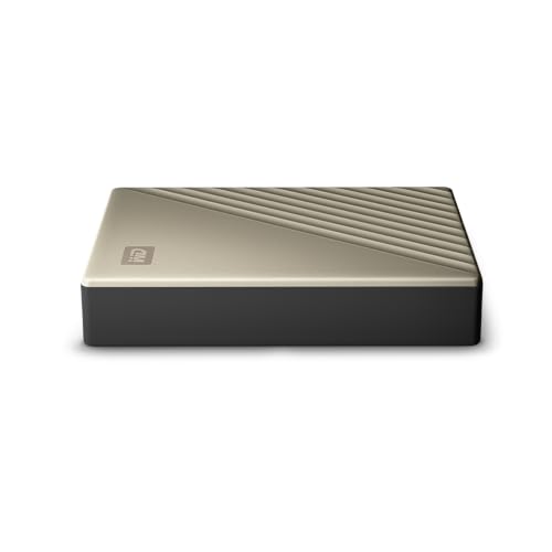 Image of Western Digital WD 2TB My Passport Ultra Portable Hard Disk Metal Drive, USB-C & USB 3.1 with Automatic Backup,Password Protection, Compatible with Windows&Mac, External HDD-Gold