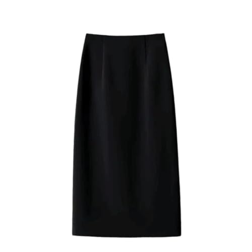 Women’s Half Step Skirt Solid Color Mid Length Elegant Hip Cover Spring Autumn Casual Versatile Skirt